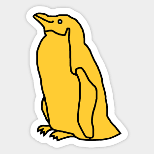 Yellow Penguin Sticker